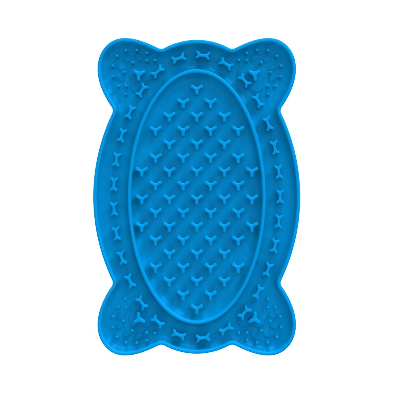 Silicone Chien Léchant Plateau Salle de Bain pour Animaux Tapis de Nourriture Lente en Silicone Appareil de Léchage pour Animaux Plateau d'Aspiration pour Alimentation Lente avec Conception Antidérapante