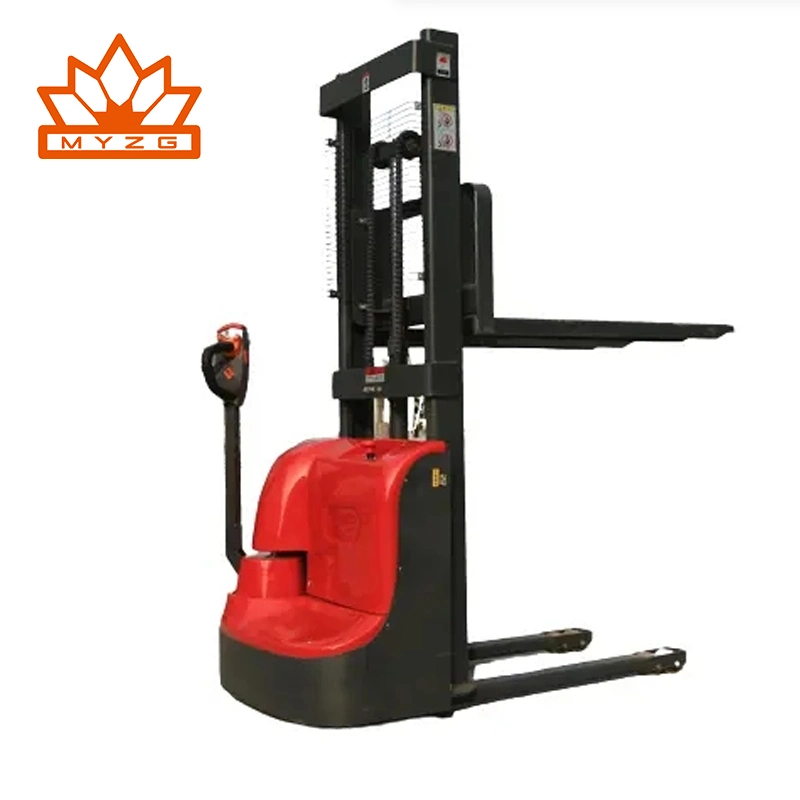 New 1.5 Ton Rider Type Narrow Aisle Electric Pallet Stacker Forklift