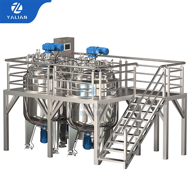 Tanque de emulsificación de acero inoxidable Mezclador de alto corte en línea Mezclador de homogeneización Tanque para alcohol de gel desinfectante de manos