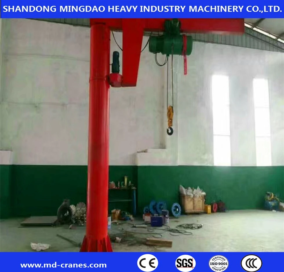 Pillar Columu Mounted 3t 5t 10t 360 Degree Rotation Jib Crane with Electric Hoist Chain Hoist by Cheap Price