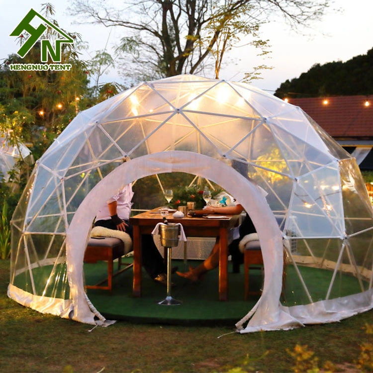 Low Price PVC Fabric Cover Clear Transparent Camping Dome Tent