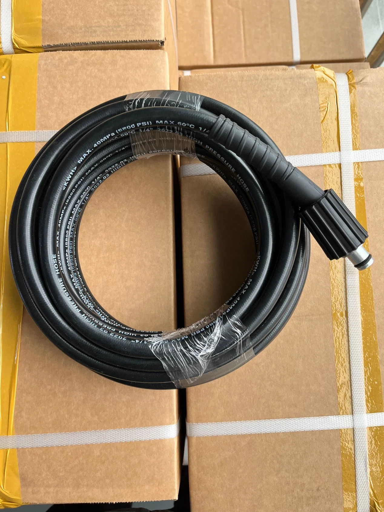 Flexible High Voltage Water Jet Double Big Head Steel Pipe Car Washing Machine Rubber Hose