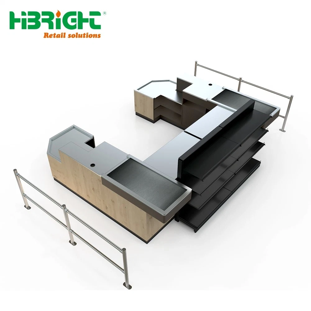 Supermarket Checkout Counter with Motor and Conveyor Belt