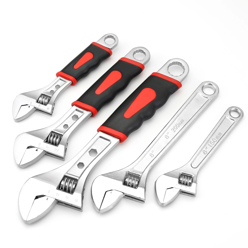 Universal Insulated Multi Hand Tool Wide Jaw Adjustable Wrench 200mm 300mm 450mm Monkey Spanner Sizes Are Complete for Repairing Car