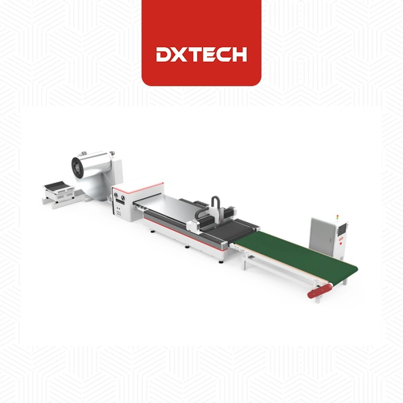 Fácil de manejar bobina automático CNC Máquina de corte láser de fibra de acero al carbono de acero inoxidable de metal con el precio de la nivelación y Decoiling