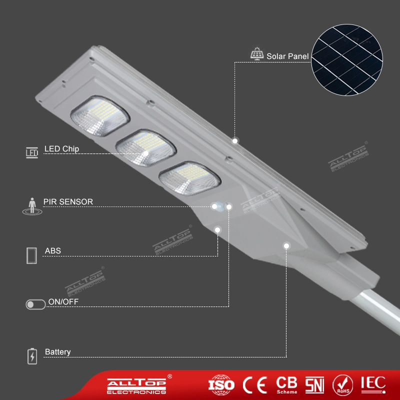 Altophigh Quality impermeáveis IP65 Garden pathway 30W 60W 90W 120W Lâmpada de estrada Solar de 150 W, tudo num só LED