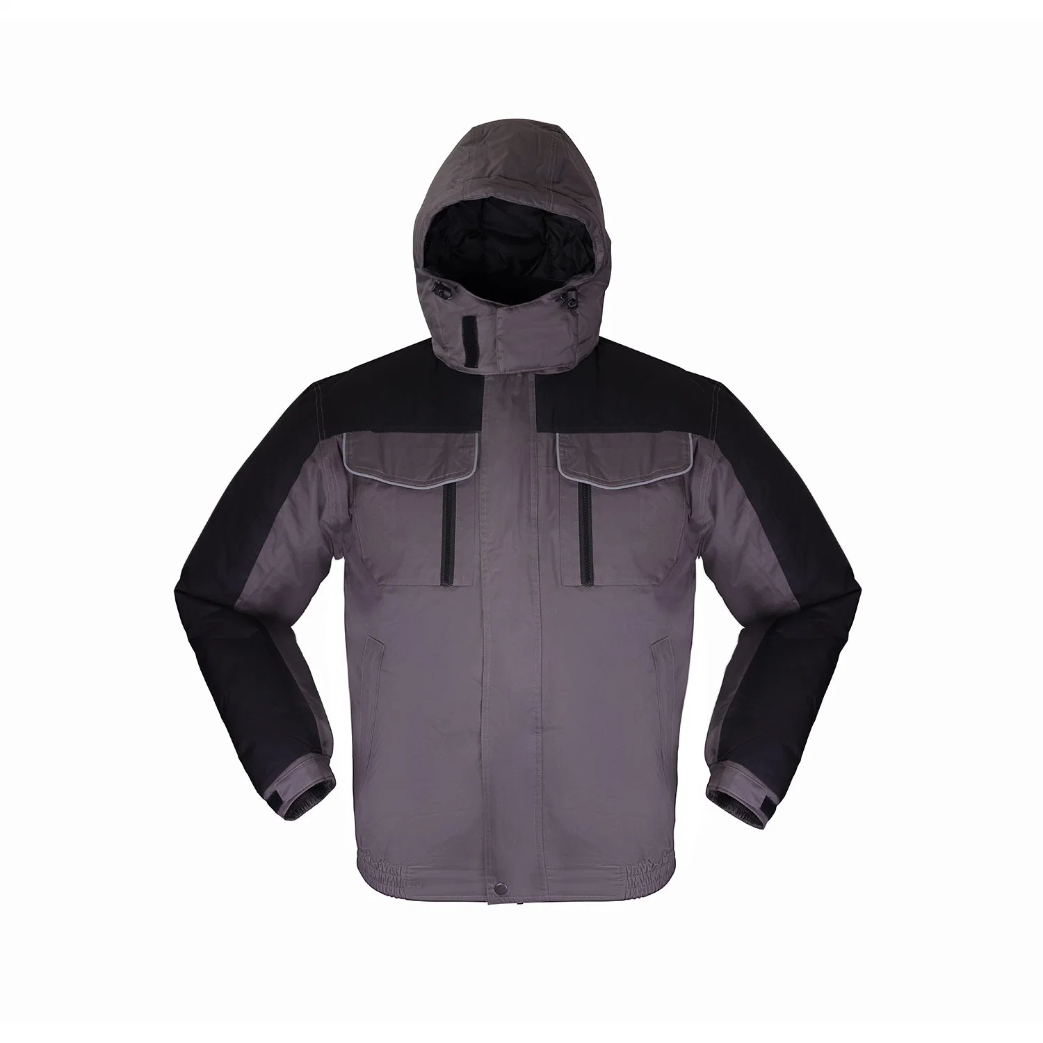 Chaqueta impermeable de invierno Oxford Reflective de poliéster para adultos ropa de trabajo Uniforme