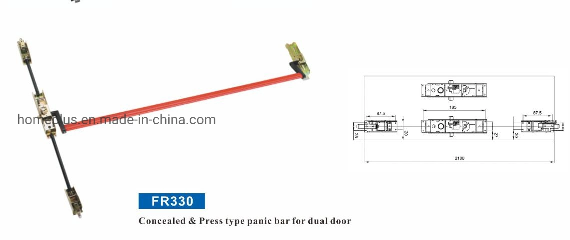 Fire Door Hardware Panic Lock Bar for Metal Door