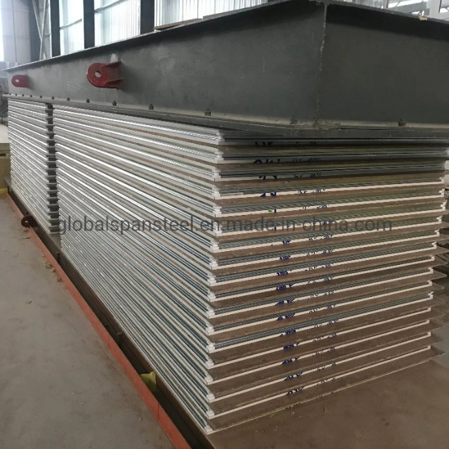 Insulation Handmade Rock Wool Sandwich Panel A1 Fireproof Rock Wool Sandwich Panels for Cleanroom