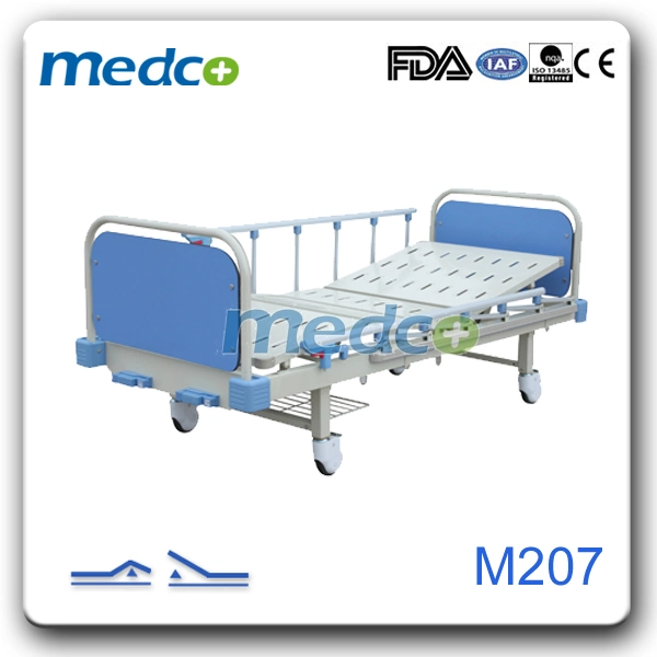 Médico precio directo de fábrica Manual de manivelas de doble cama de hospital