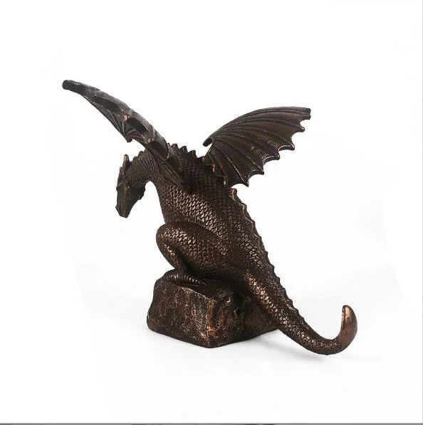 Hot Sales Flying Water Spray Dragon Ployresin Ornament Resin Statue