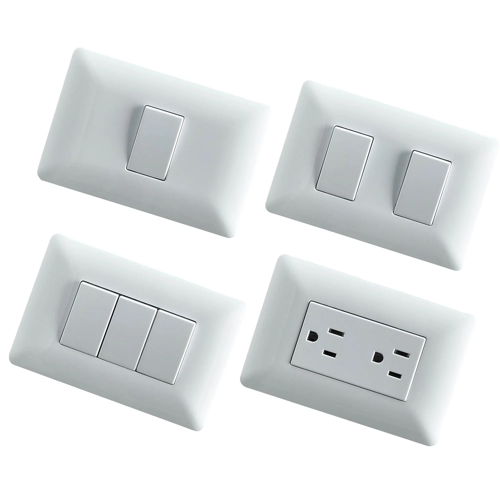 CCC/ CE Wholesale/Supplier Factory Supply High quality/High cost performance  Electrical 10A 250V Us Light Wall Switch and Socket