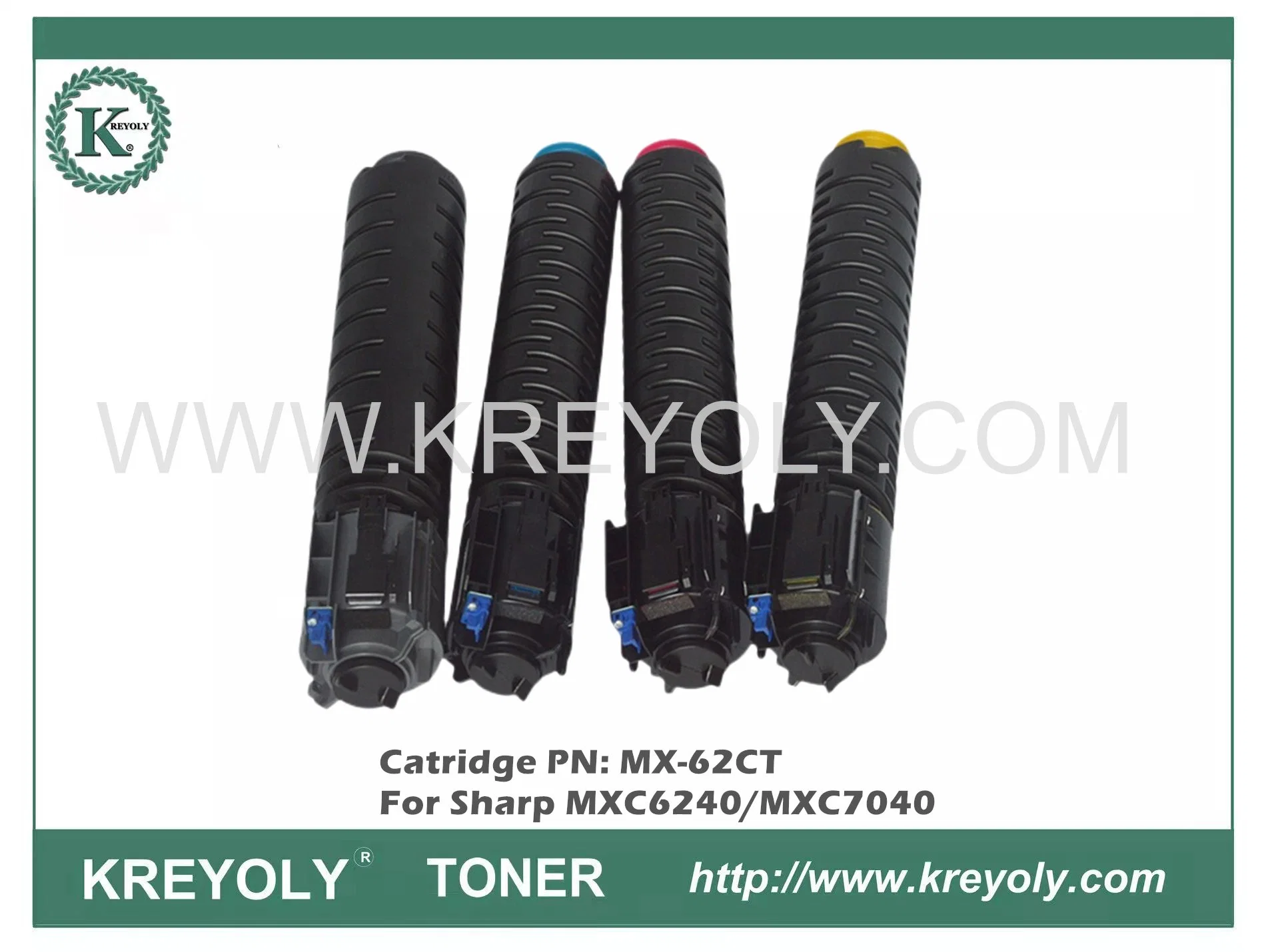 Cartouche de toner compatible MX-62TC pour Sharp MXC6240/MXC7040