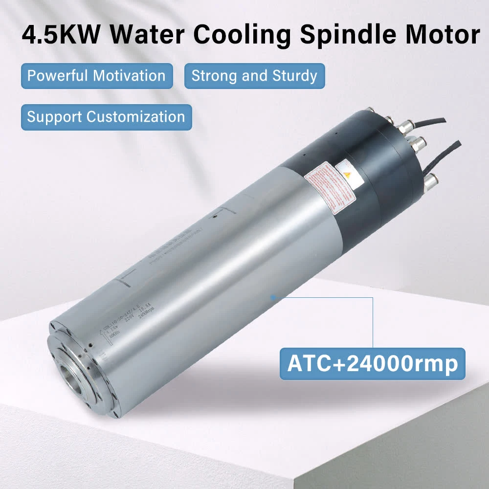 4.5kw 380V Water Cooled Atc Spindle Motor 110mm Bt30 for CNC Router