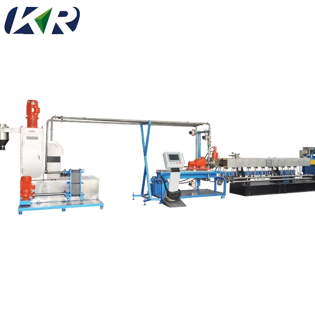 Plastic Twin Screw Co-Rotating Extruder Underwater Pelletizing Granulating Line