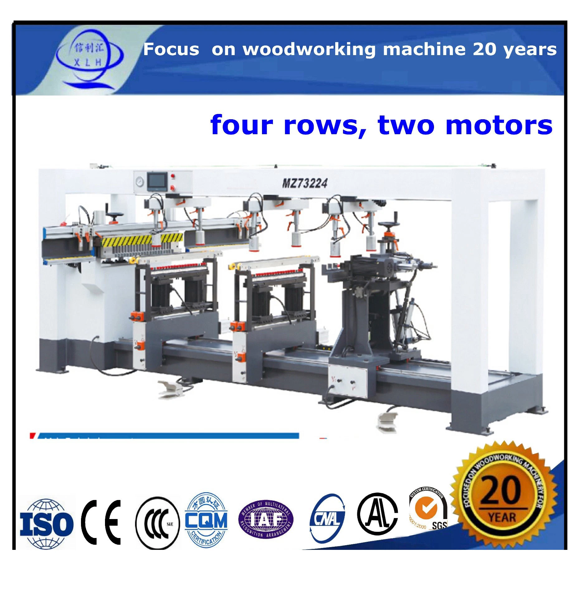 Multi Heads Four/ Six/ Eight Rows/ Randed / Line Wood Drilling / Boring Machine CNC Router Woodworking CNC Machine Construction Equipment & Tools