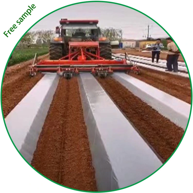 O plantio agrícola Mulching 0,02mm Silver película preta anti UV Filme Mulch o plantio de cobertura de solo Hot-Sale Produto