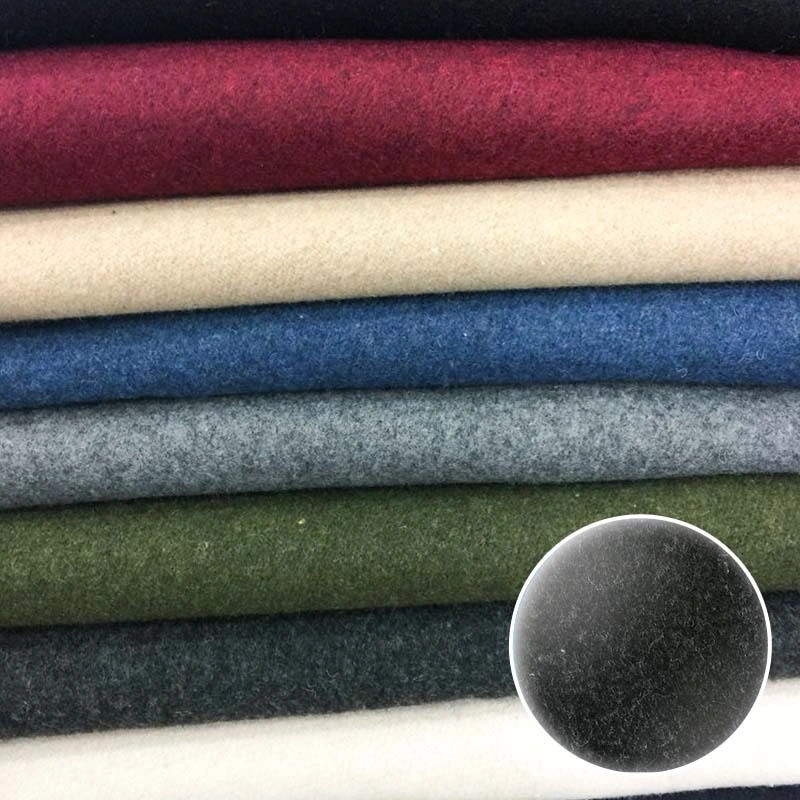 Fashionable Wholesale/Supplier China Natural Stretchable Soft Superfine Breathable Comfortable Splicing Woolen Melton Fabric