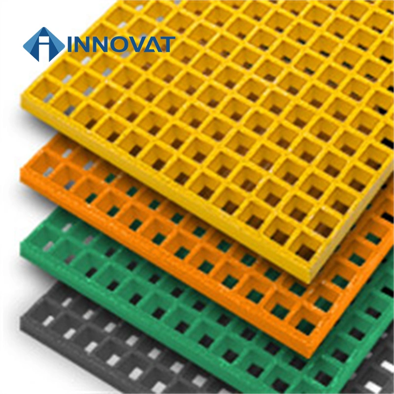 FRP plástico compuesto Molded Floor Grating Fiberglass Panel