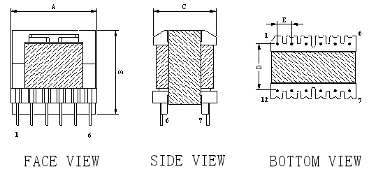 Kundenspezifische Er/EC/ETD SMD-Stromversorgung mit elektrischem Wechselrichter SMPS-Transformator