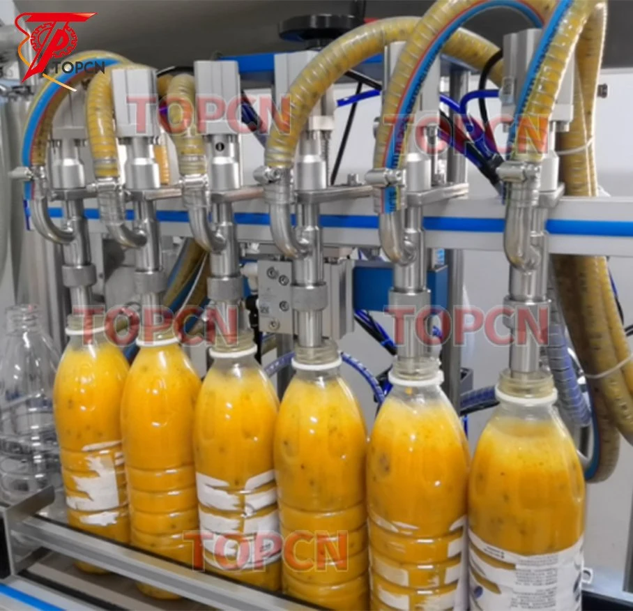 Los Jefes automático de 8 1000ml bomba de pistón de servo de atasco de alimentos calentamiento de la jarra de miel relleno de mezcla que hace la Máquina Tapadora Line