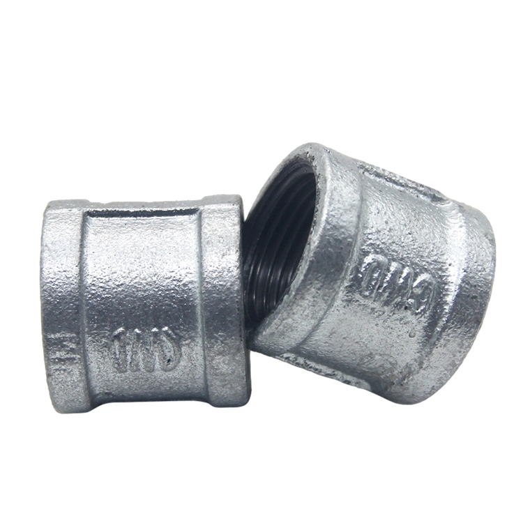 Parallel Threaded Sockets with Ribs Gi Malleable Iron Pipe Fittings of BS/NPT Threads with a Size of 1/2 Inch for Oil Connection