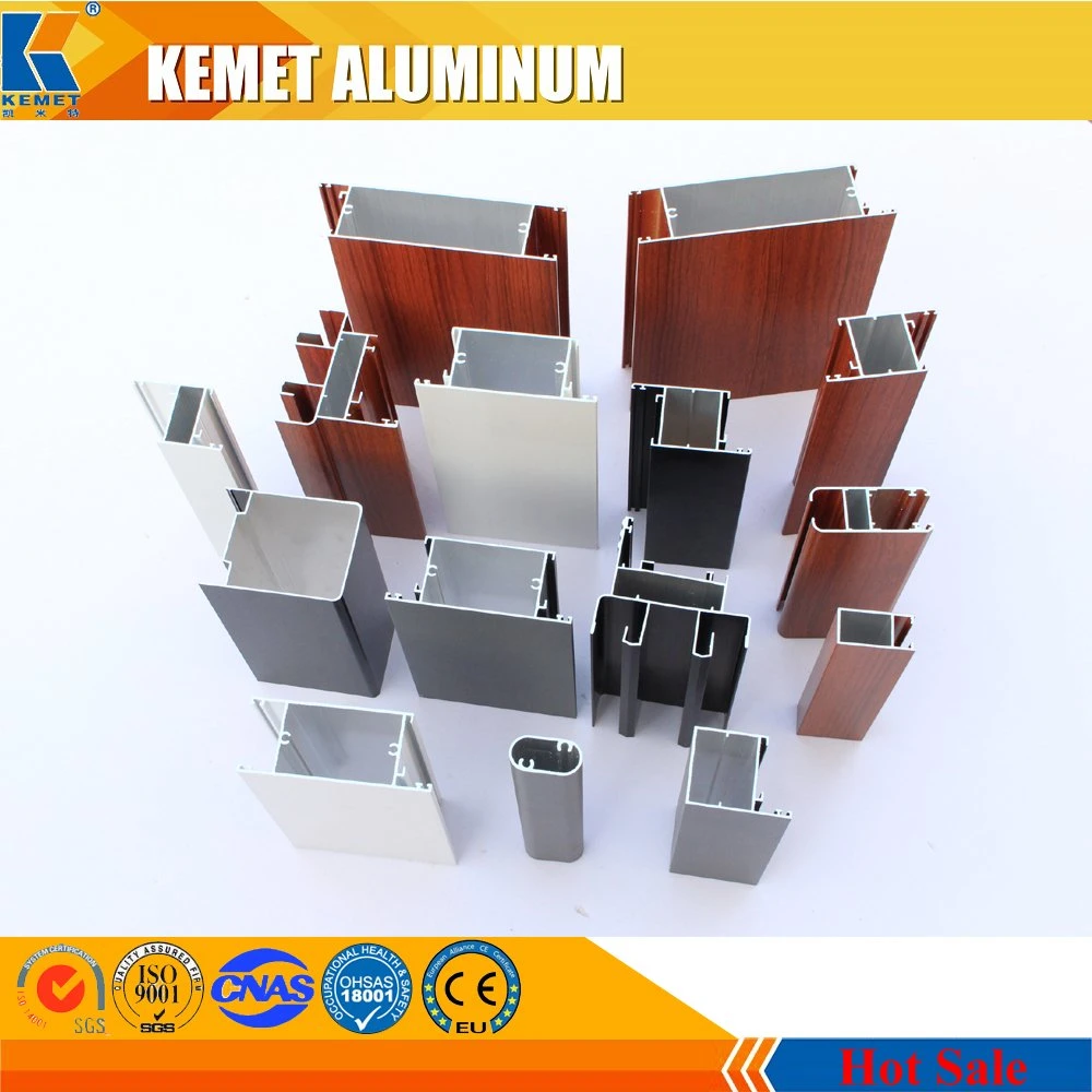 6063 Kemet Doble aluminio de vidrio para ventanas y puertas