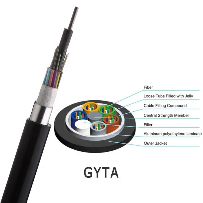 Cable de fibra GYTA directamente enterrado Bare rollo de fibra óptica para Comunicación