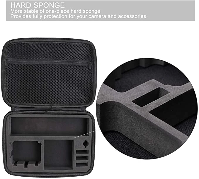 Portátil de alta calidad resistente al agua viajes personalizados PU Funda de cuero para los golpes de la herramienta de la cámara digital Maleta Hard Shell EVA Funda caja