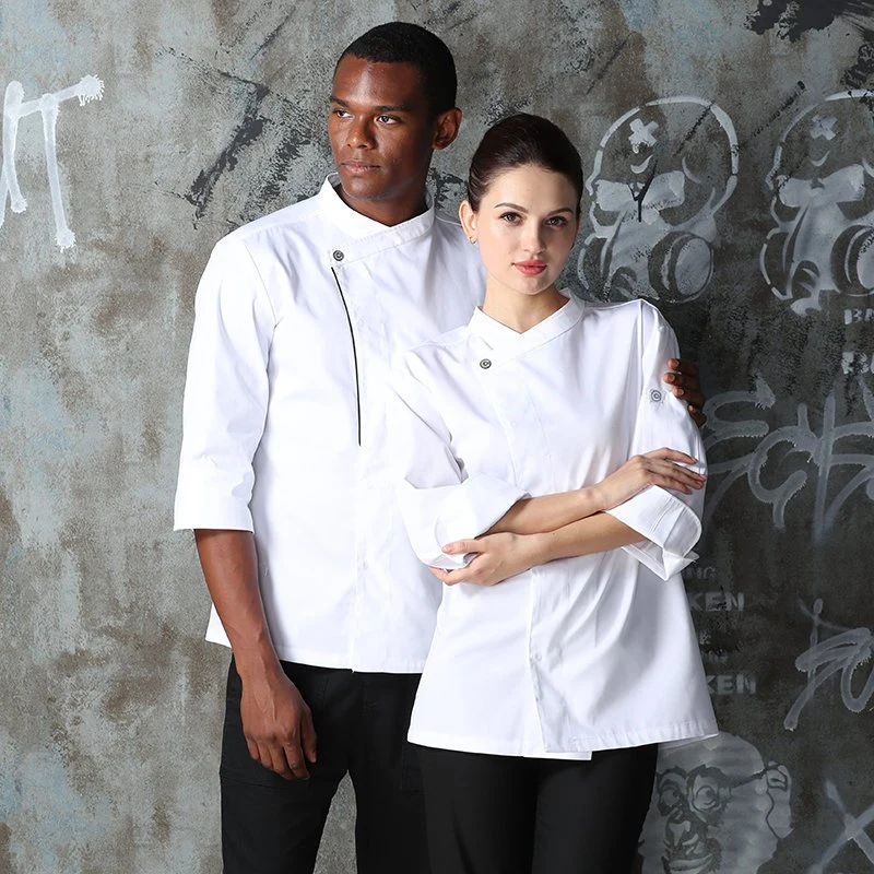 Latest Design 3/4 Sleeve Fashion Chef Jacket and Chef Uniform Chef Work Wear for Hotel and Restaurants