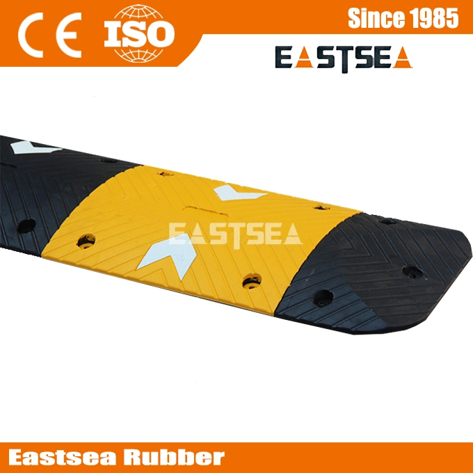 Cheap Price Black &Yellow Rubber Road Safety Speed Hump