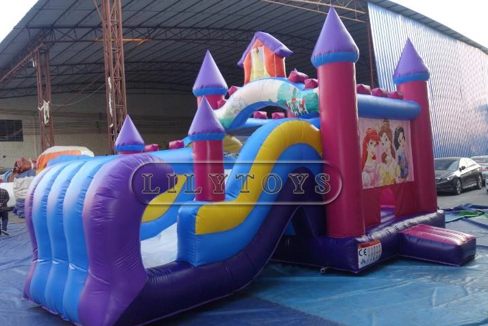 Commercial Inflatable Bouncer Combo Colorful Castle with Slide for Kid