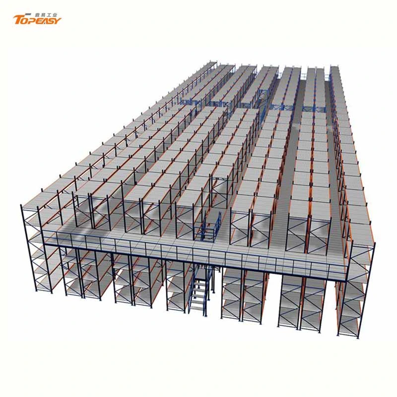 2 Tier Cold Warehouse Mezzanine Bulk Storage Shelving