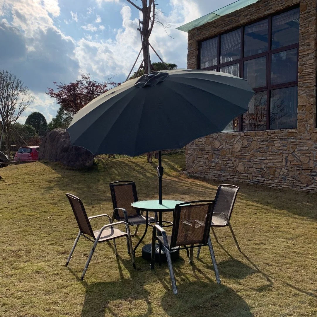 Round Sun Shade Tilting Umbrella for Outdoor Big Size Garden Table Use