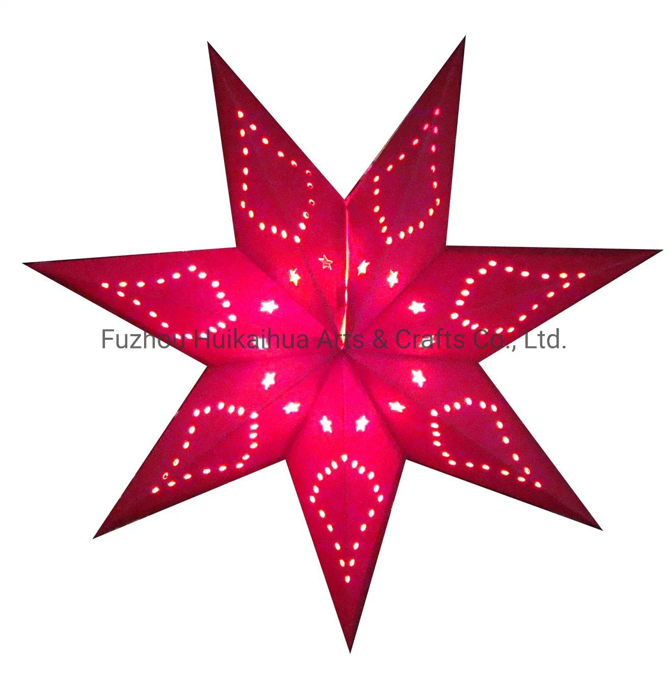 Light up Christmas Red Paper Star Lantern