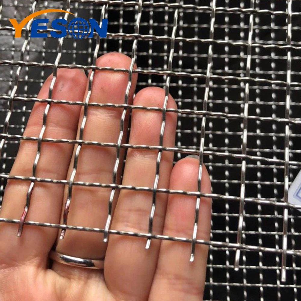 1 2 3 4 5 6 7 8 10 Mesh Heavy Duty Plain Weave Crimped Filter Square Hole Stainless Steel Wire Mesh