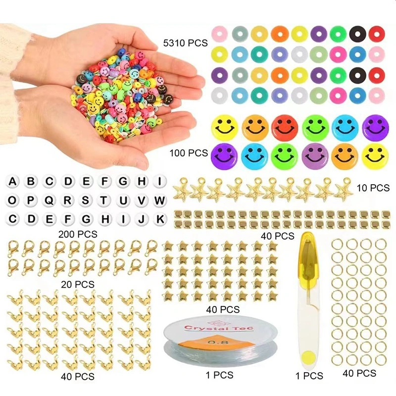 Ton Polymer Perlen Flache Runde Spacer Heishi Craft Kit