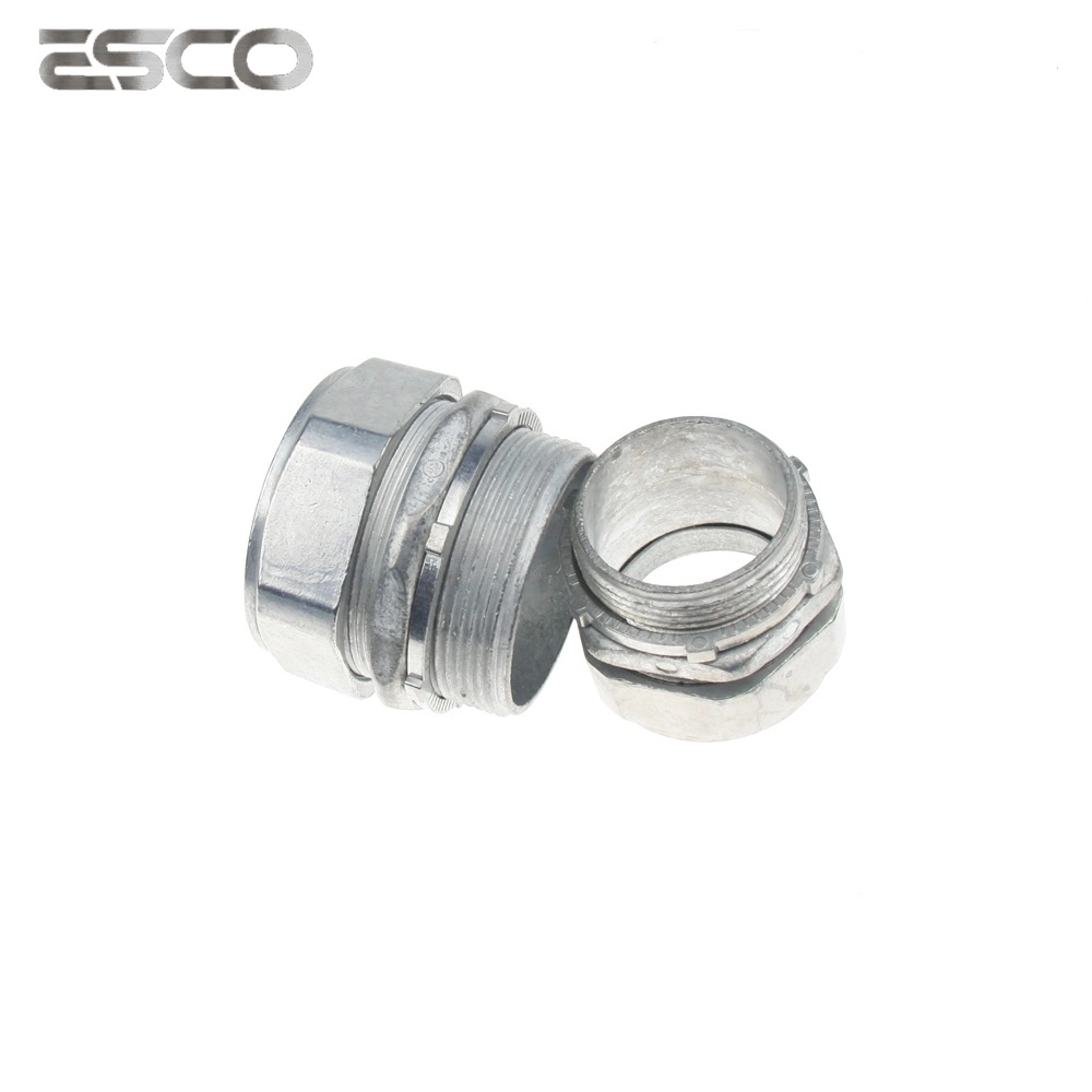 IEC 61386 Steel Pipe Fitting EMT Connector Compressioin with High quality/High cost performance 