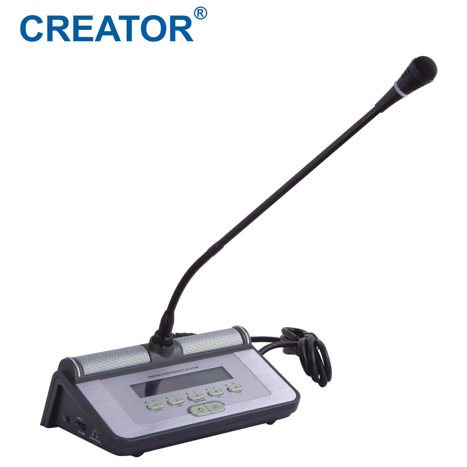 Meeting Room Tabletop Discussion & Voting Meeting Microphone Unit with VFD Nameplate