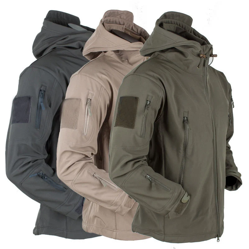 Commerce de gros de vêtements de mode manteaux veste Softshell vêtements tenues à l'extérieur de l'hiver imperméables au vent pour les hommes tactique occasionnel