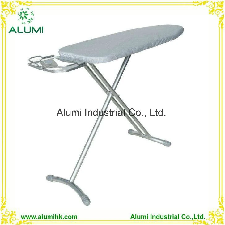 Hotel Silver Ironing Board with Steam Iron and Iron Holder