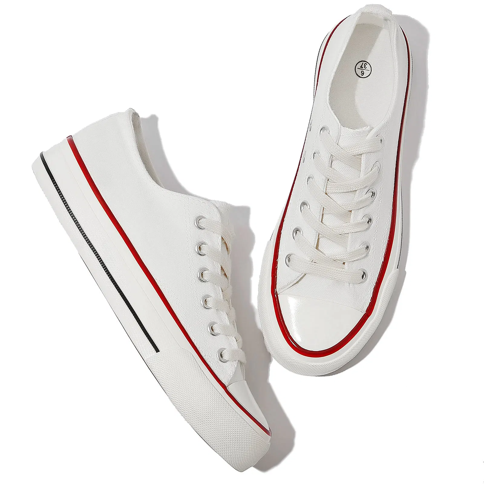in Stock Canvas Shoes for Men and Women White Shoes Canvas Sneakers