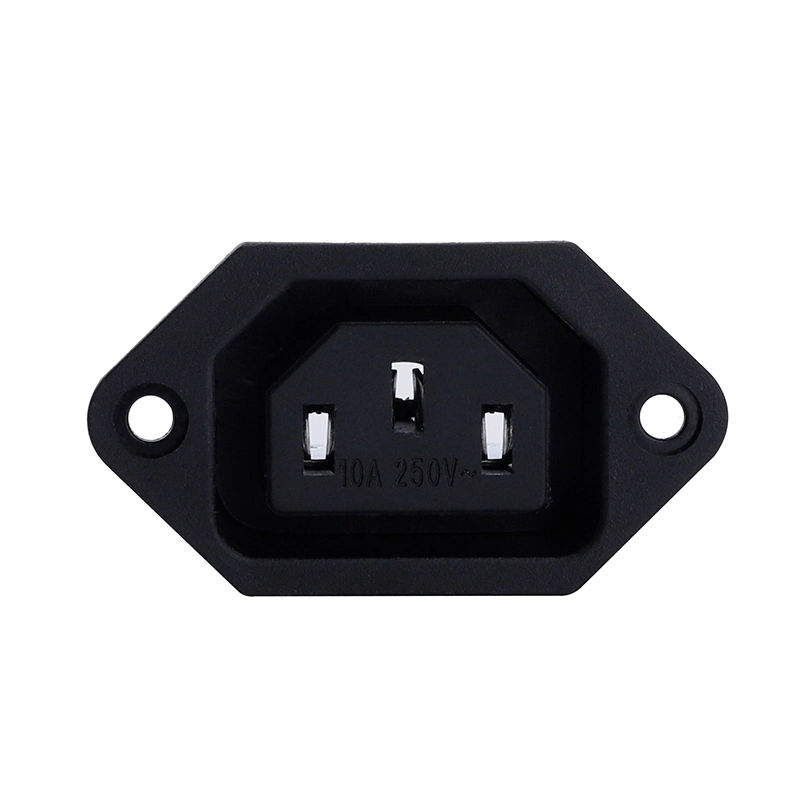 AC Power Supply Connector AC Female Jack Socket 3 Pins IEC320 AC 250V 10A Power Adapter Chassis Wholesales