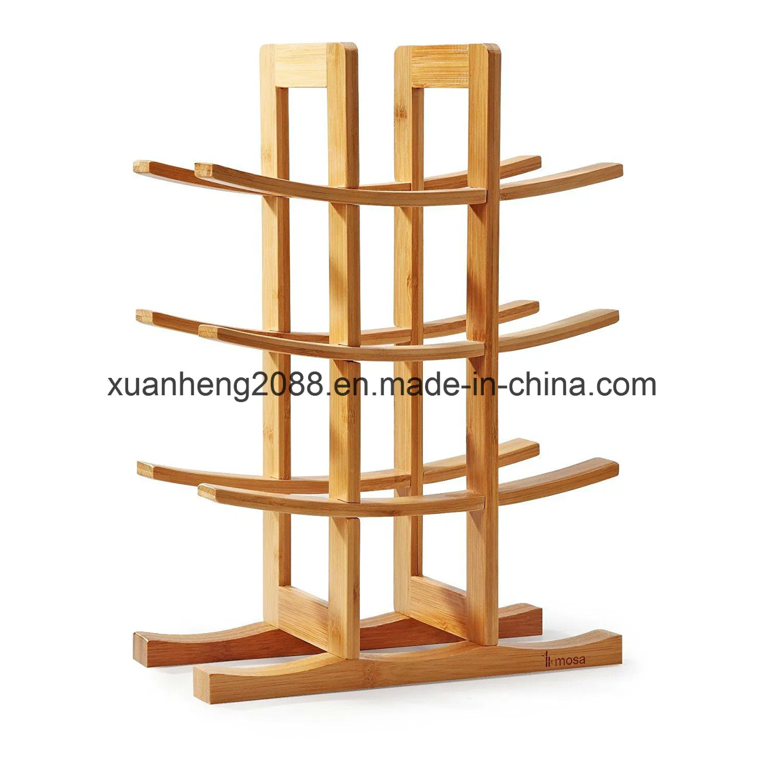 12 Bottle Bamboo Wine Rack Movable Wine Holder