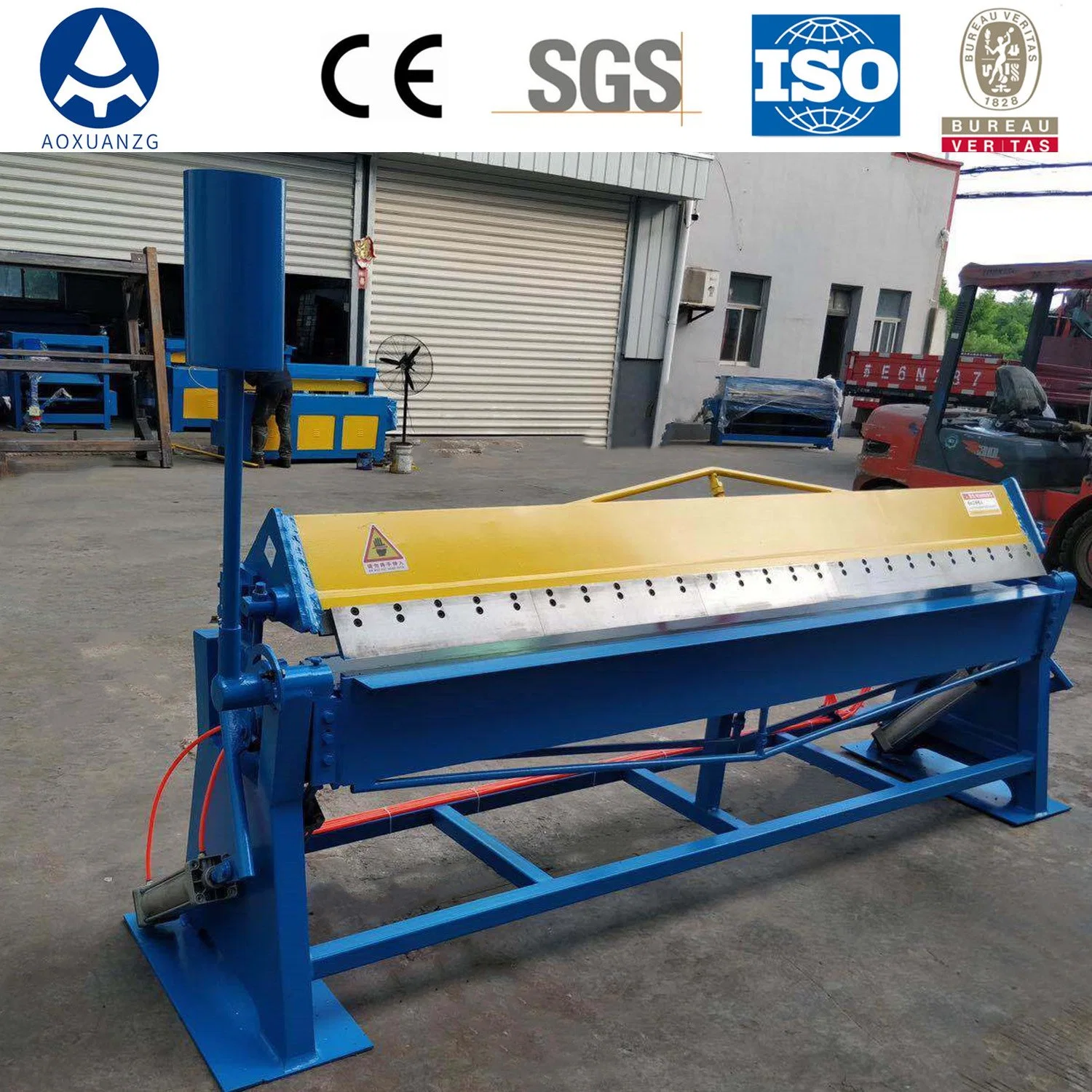 Pneumatic Flange Folding Machine in 2.5m Width Capacity for Tdf Flange Sheet Edge Folding