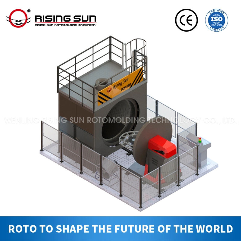 New Rising Sun Efficient Shuttle Rotational Molding Machine