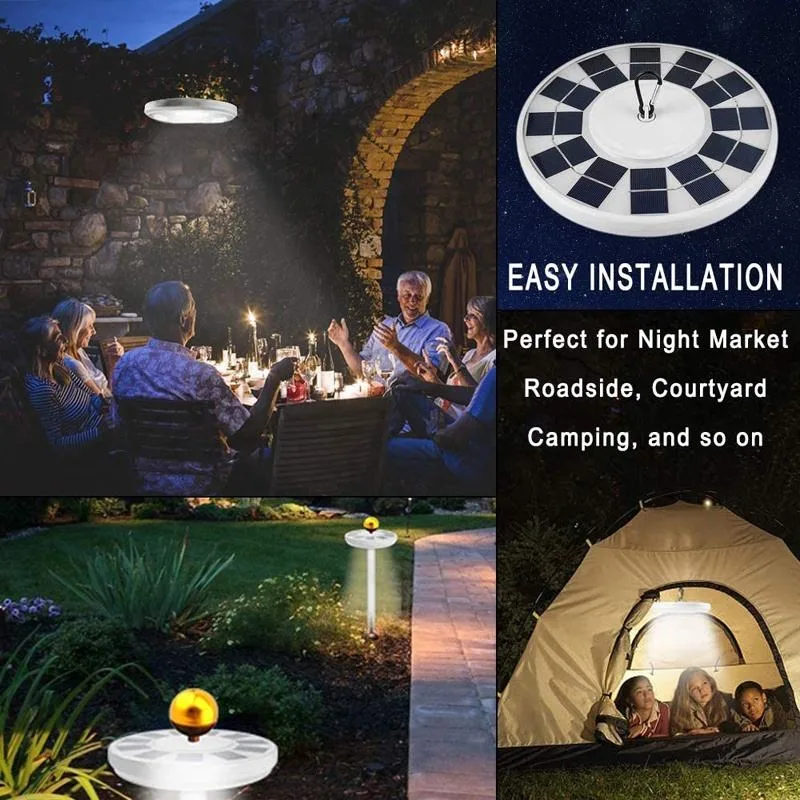 128 أضواء LED ضوء السارية ضوء الحديقة الخارجية خيمة محمولة Camping تعليق القنديل