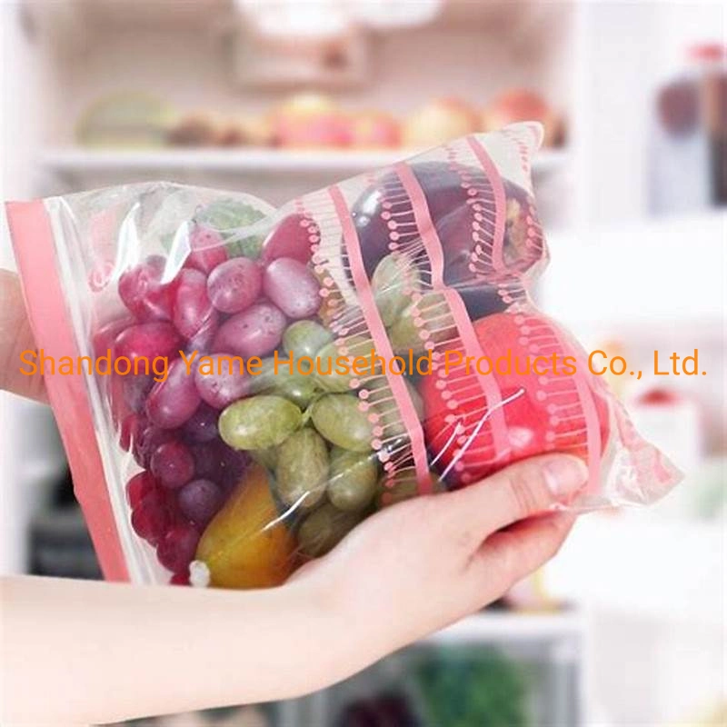 Plastic LDPE Zipper Reusable Double Click Ziplock Freezer Food Packaging Storage Poly Bag (snack sandwich quart gallon)