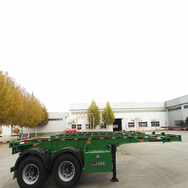 Domi 3 Axle 40FT 20FT Skeleton Semi Trailer 20FT 40FT 45FT Container with Locks