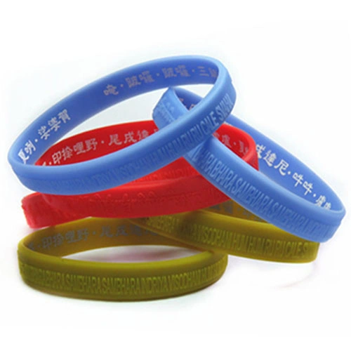 Promotional Silicone Bracelet with Logo Printing, OEM Silicone Wrist Band, Custom Silicone Bracelet, Silicone Rubber Bracelet